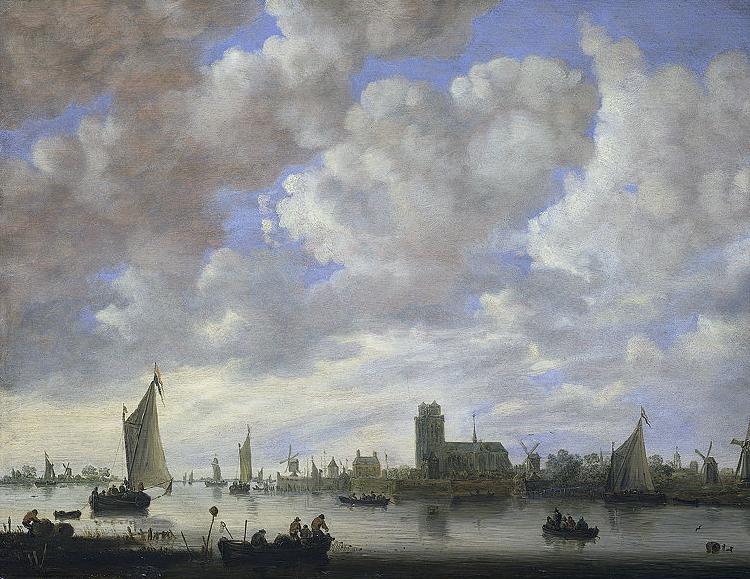 Jan van  Goyen View of the Merwede off Dordrecht Sweden oil painting art